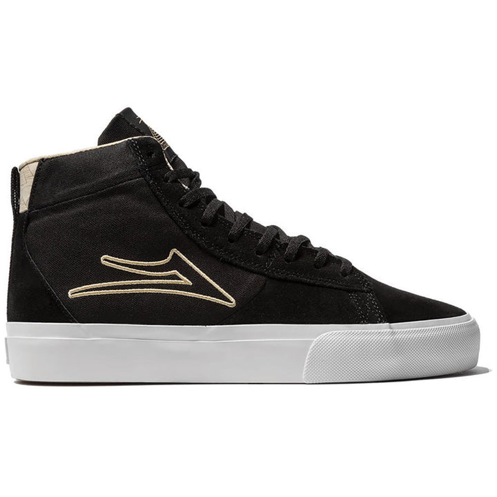 Lakai Newport Hi Shoes Black Suede/Sand Suede (Theories)