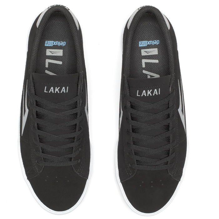 Lakai Newport Shoes Black/Light Grey Suede