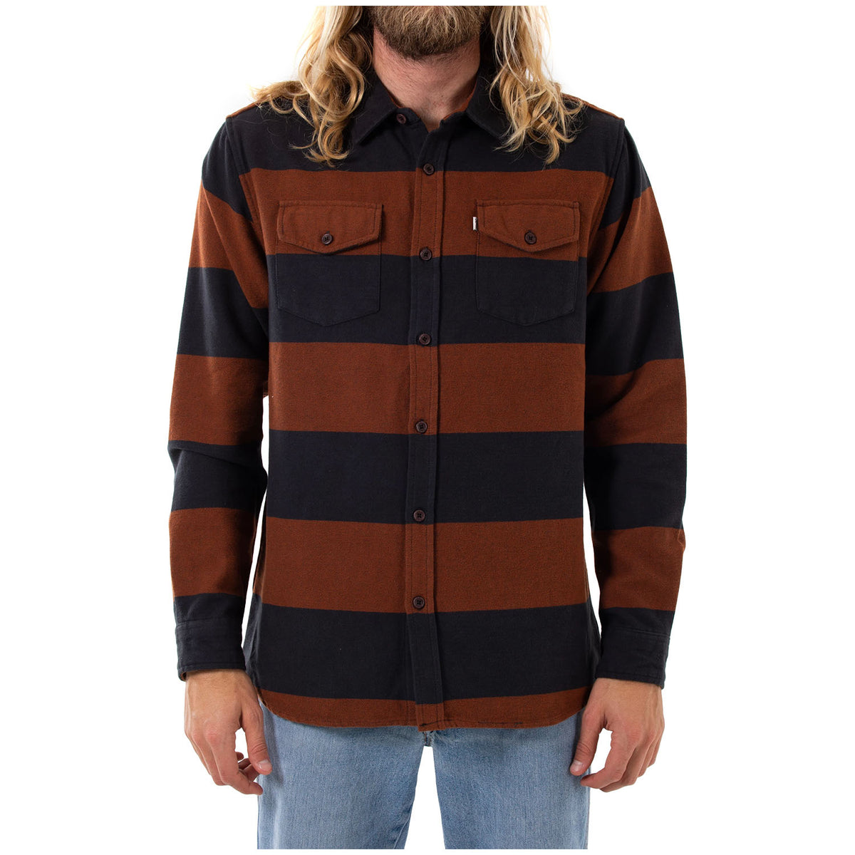 Katin Smith Long-Sleeve Flannel Shirt Black Wash