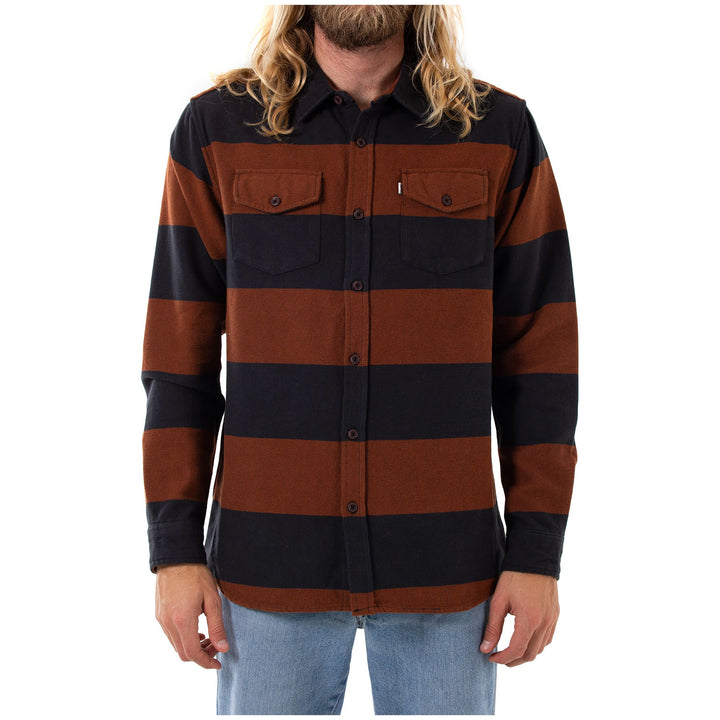 Katin Smith Long-Sleeve Flannel Shirt Black Wash