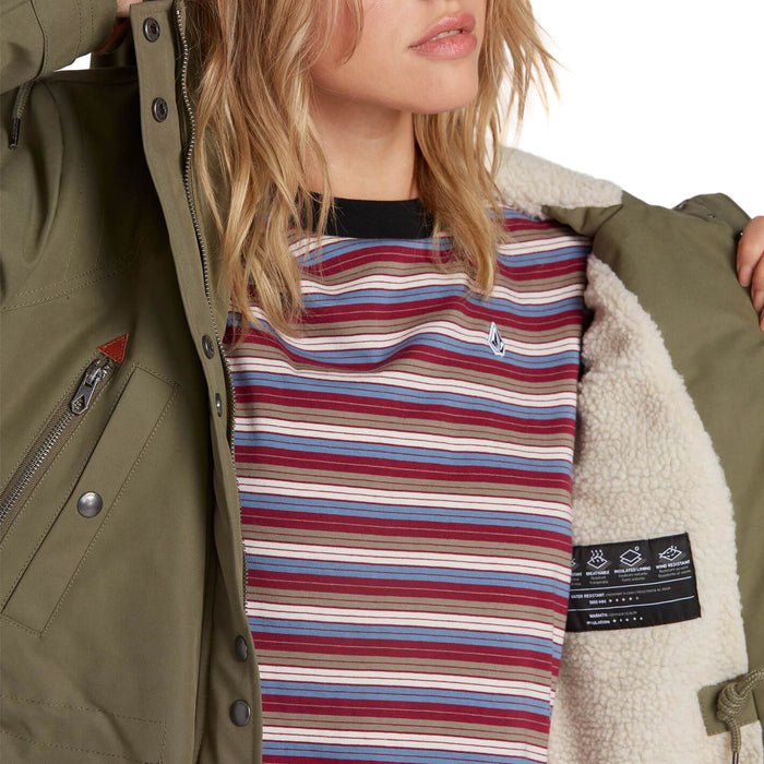 Volcom Walk On By Parka Jacket - Women's Army Green Combo