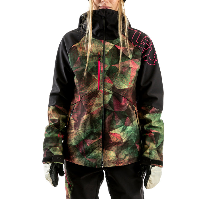 Oakley Hourglass 2.0 Softshell Jacket - Women's Geo Camo Green Pink