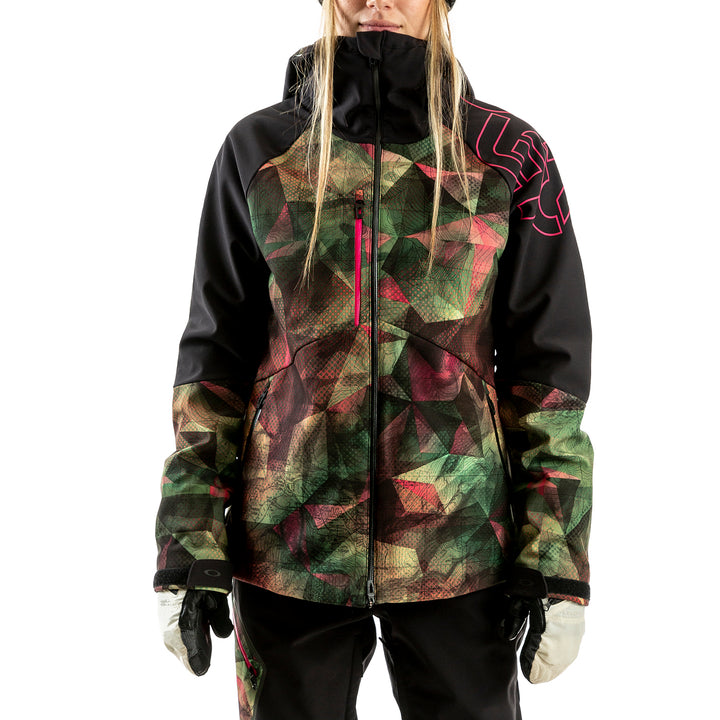 Oakley Hourglass 2.0 Softshell Jacket - Women's Geo Camo Green Pink