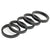 Wheels Manufacturing 1 1/8" x 5mm Aluminum Headset Spacers - Bag of 5 Black