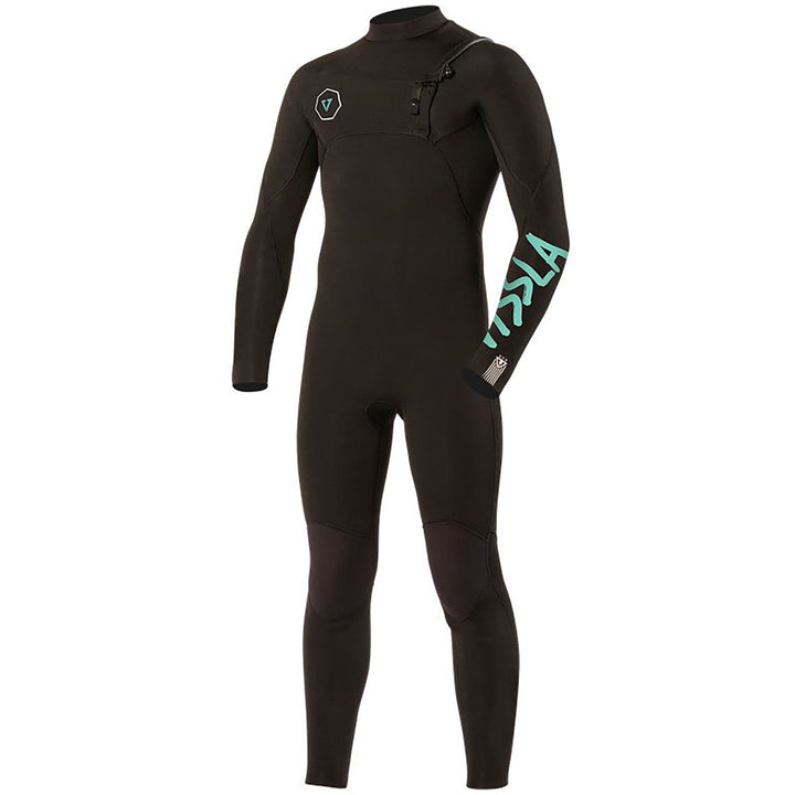 Vissla 4/3 7 Seas Chest Zip Wetsuit - Boys' Black