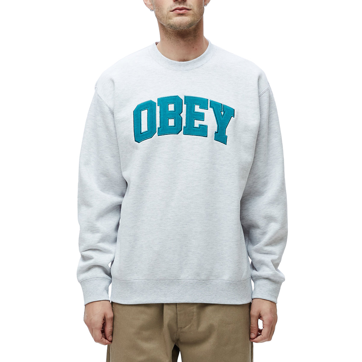 Obey Clothing Uni Crew Sweatshirt Ash Grey