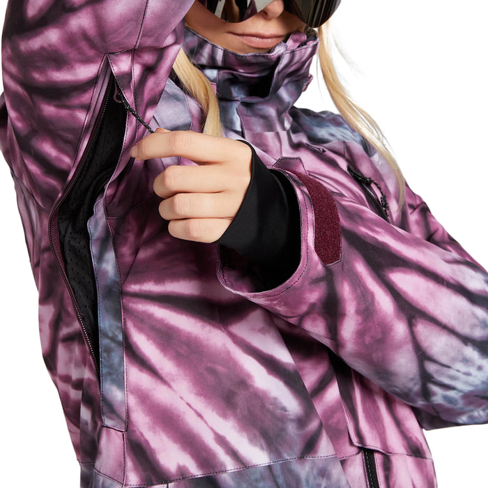 Volcom Pine 2L TDS Jacket - Women's Tie-Dye Print Purple