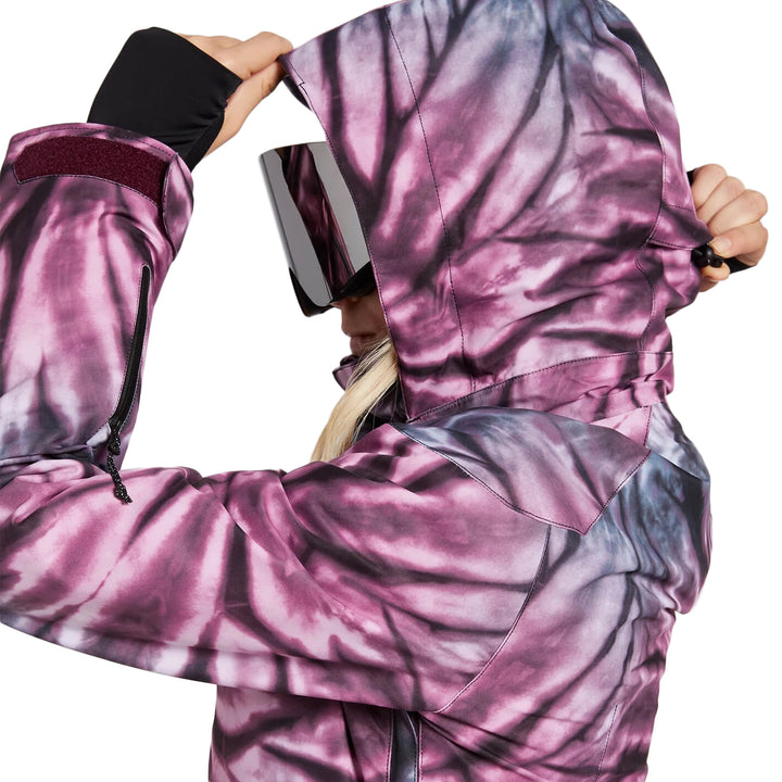 Volcom Pine 2L TDS Jacket - Women's Tie-Dye Print Purple