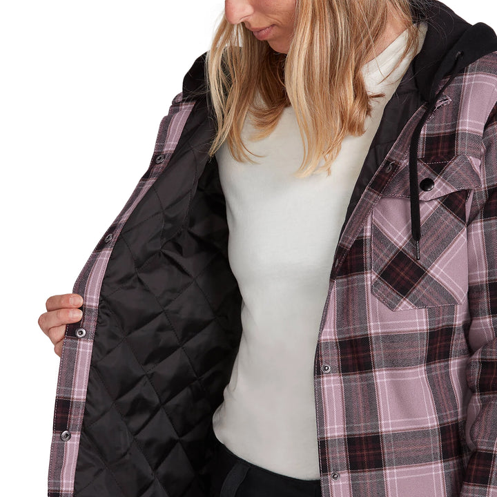 Volcom Hooded Flannel Jacket - Women's Purple Haze