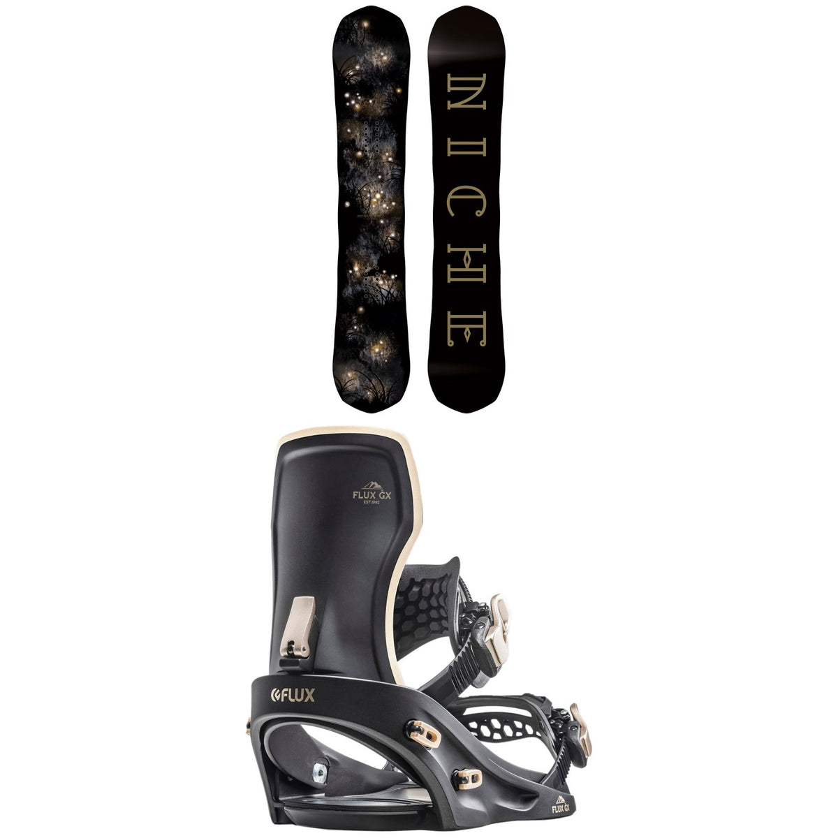 Niche Sonnet Snowboard + Flux GX Snowboard Bindings - Women's 2020