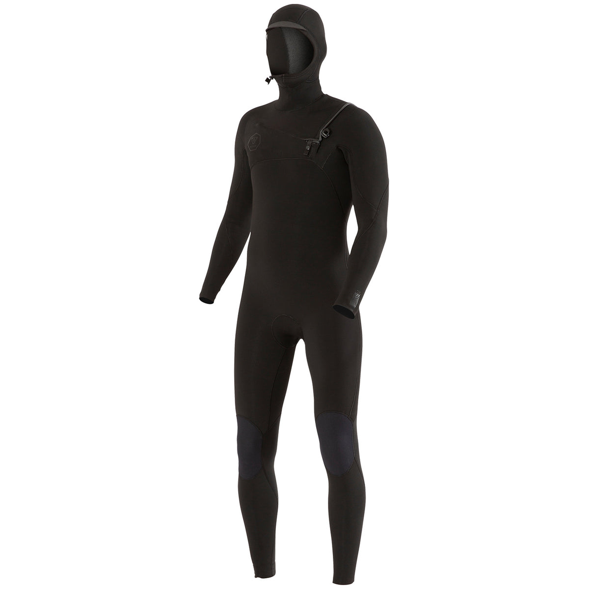 Vissla 7 Seas 5/4/3 Chest Zip Hooded Wetsuit Stealth