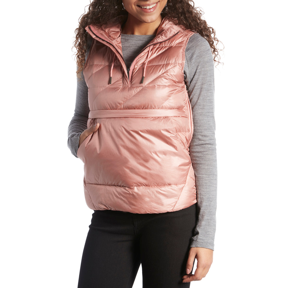 Holden Side-Zip Down Vest - Women's Dusty Rose