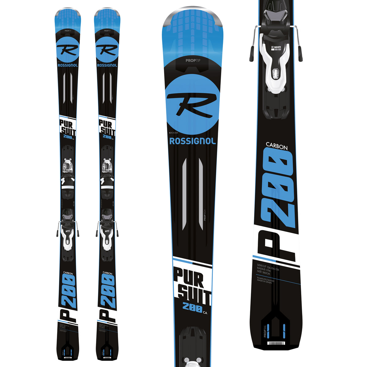 Rossignol Pursuit 200 Carbon Skis + Xpress 10 Bindings 2019