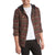 Tentree Fraser Button-Up Hoodie Fraser Stripe Red Mahogany