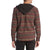 Tentree Fraser Button-Up Hoodie Fraser Stripe Red Mahogany
