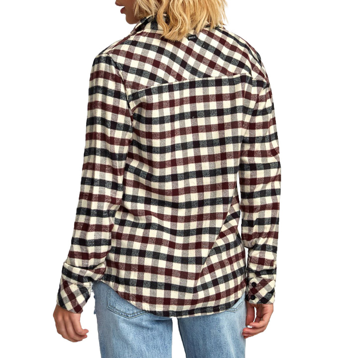 RVCA Aspen Plaid Flannel Shirt - Women's Black