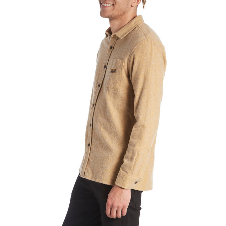 Vissla Woodshop Long-Sleeve Flannel Shirt Gold Coral
