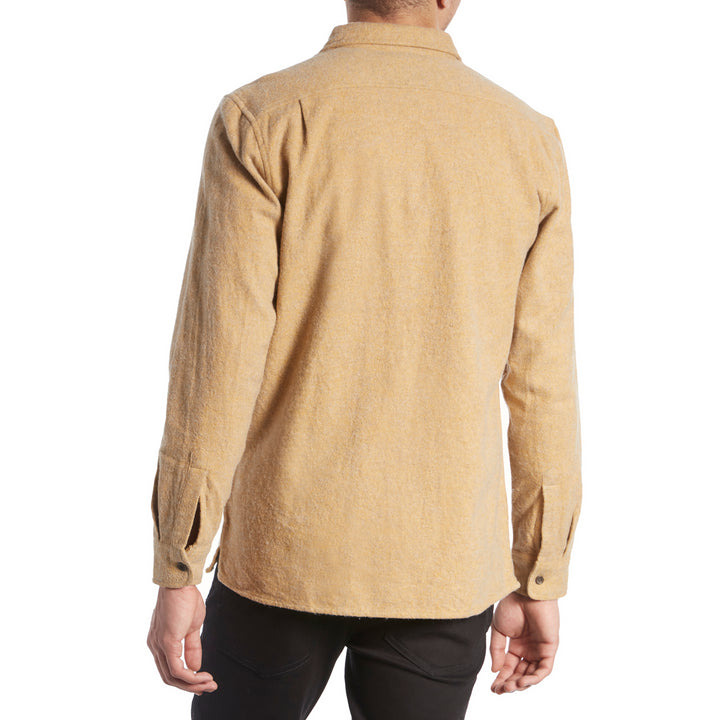Vissla Woodshop Long-Sleeve Flannel Shirt Gold Coral