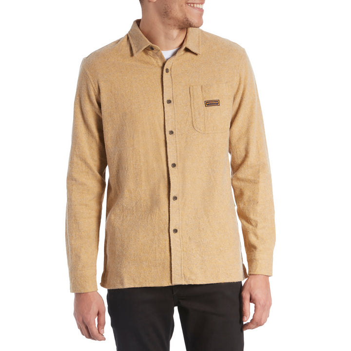 Vissla Woodshop Long-Sleeve Flannel Shirt Gold Coral
