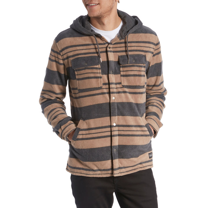 Quiksilver Surf Days Hood Shirt Garnet Surfdays Stripe