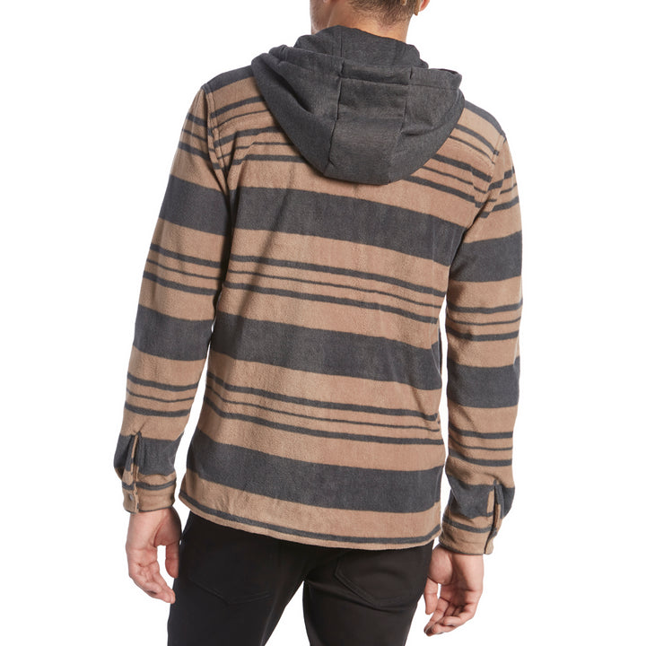 Quiksilver Surf Days Hood Shirt Garnet Surfdays Stripe