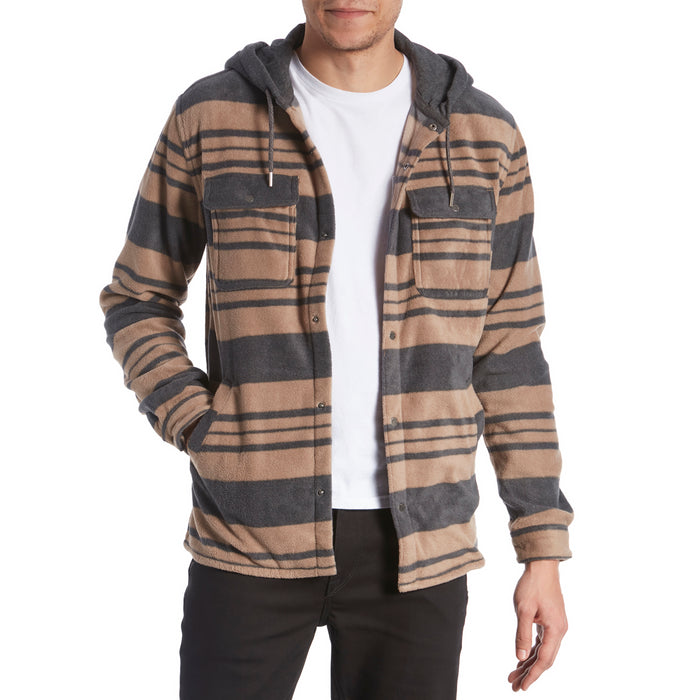Quiksilver Surf Days Hood Shirt Garnet Surfdays Stripe
