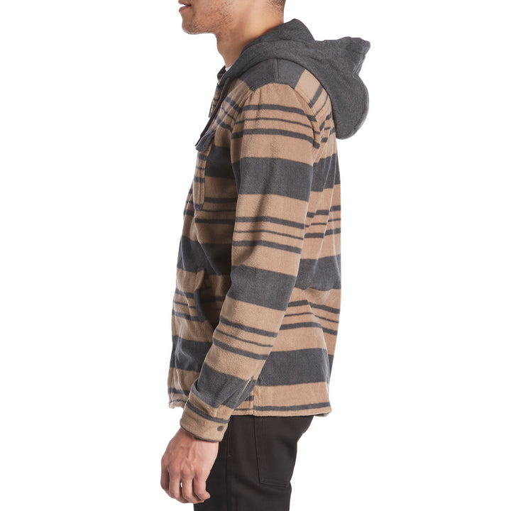 Quiksilver Surf Days Hood Shirt Garnet Surfdays Stripe