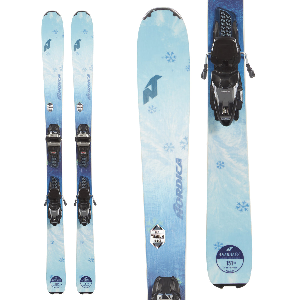 Nordica Astral 84 Skis + Free 11 Bindings - Women's 2019