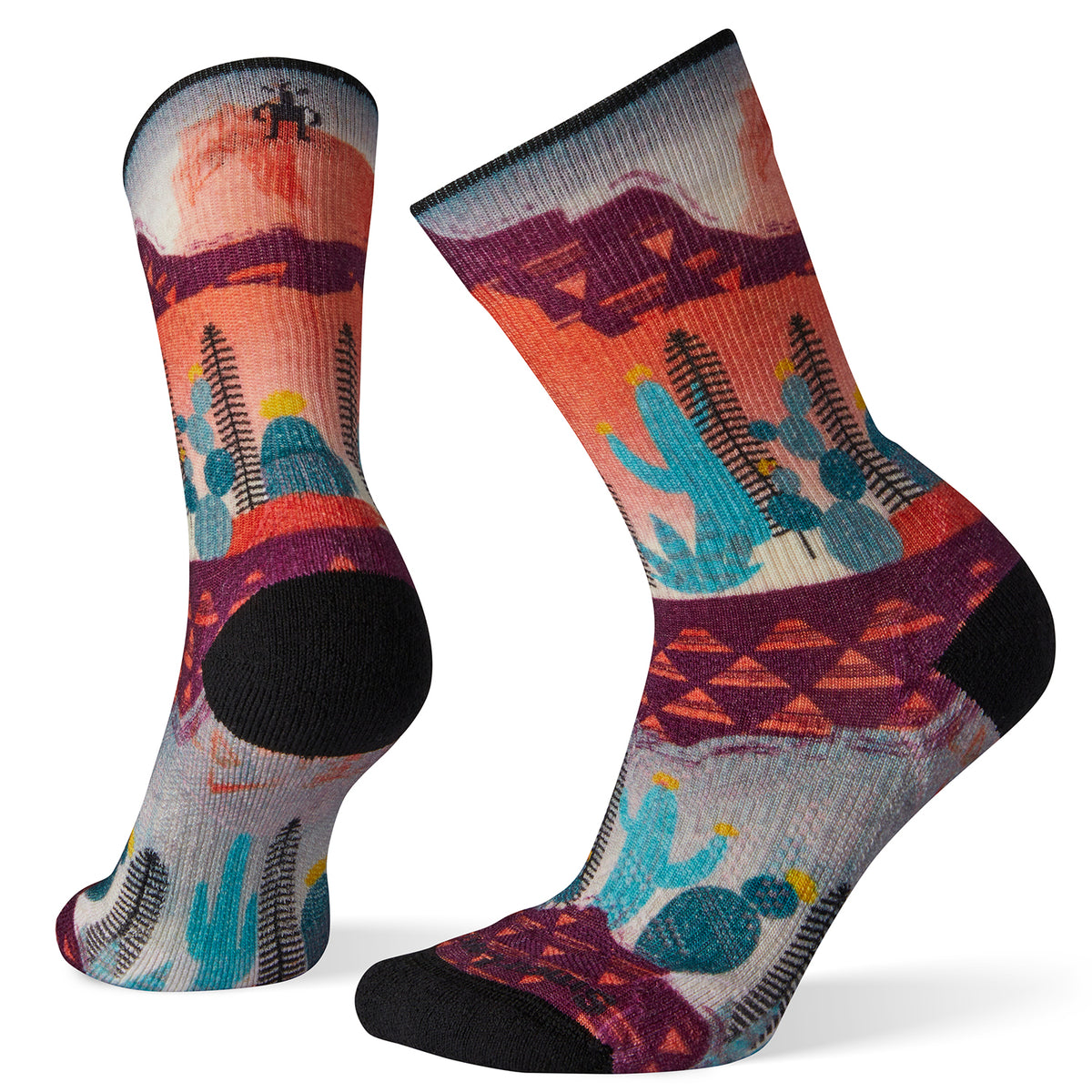 Smartwool PhD® Outdoor Light Print Crew Socks - Women's Tandoori Orange
