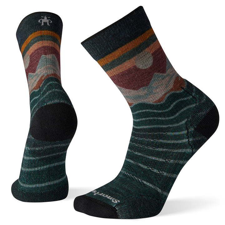 Smartwool PhD® Outdoor Light Front Range Print Crew Socks Everglade