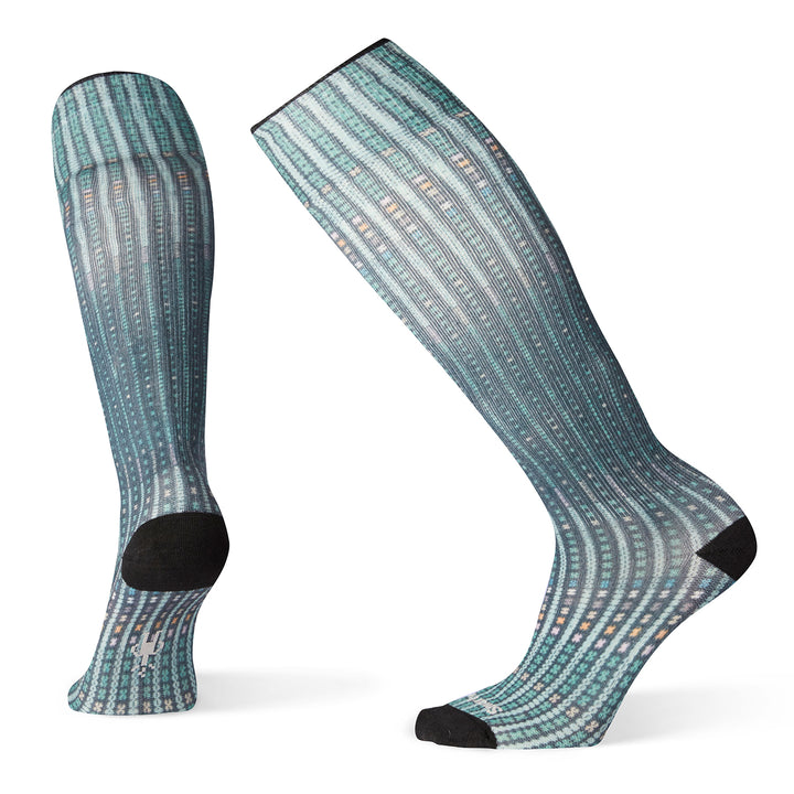 Smartwool Compression Virtual Voyager Print OTC Socks - Women's Black
