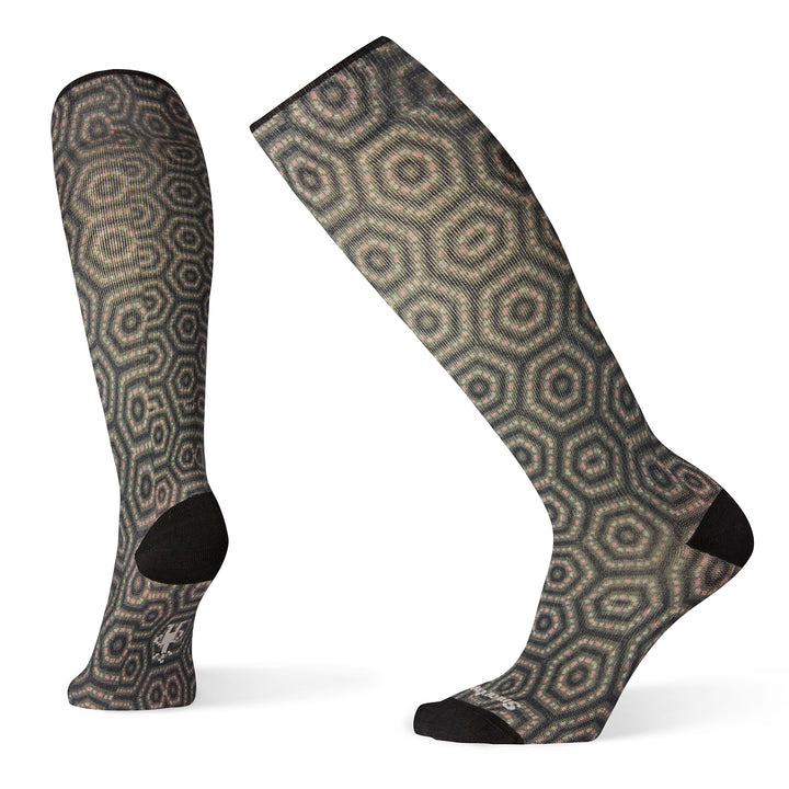 Smartwool Compression Hexa-Jet Print OTC Socks - Women's Charcoal
