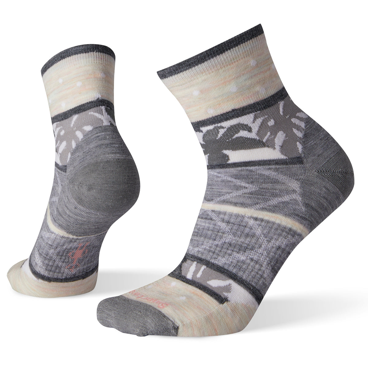 Smartwool Floral Dot Mini Boot Socks - Women's Light Gray
