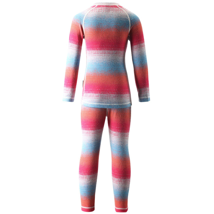 Reima Taival Wool Baselayer Set - Kids' Candy Pink
