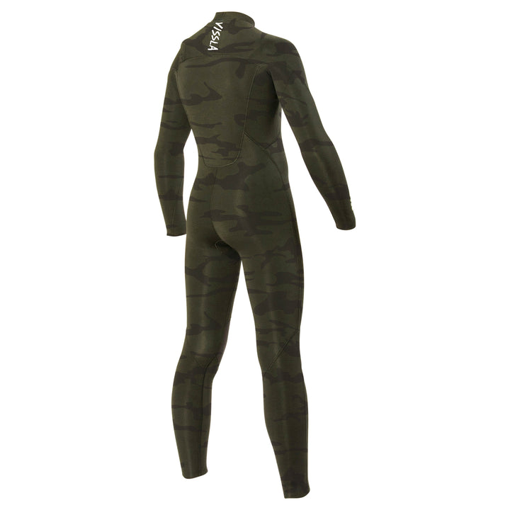 Vissla 3/2 7 Seas Chest Zip Wetsuit - Boys' Camo