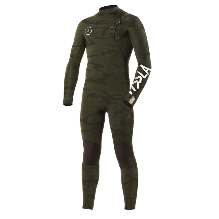 Vissla 3/2 7 Seas Chest Zip Wetsuit - Boys' Camo
