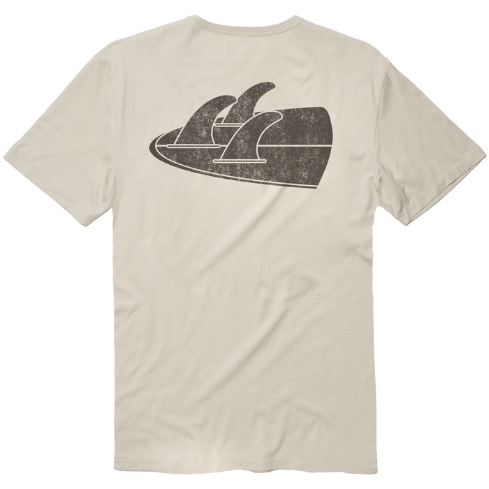 Vissla Backward Fin Beach Grit T-Shirt Bone
