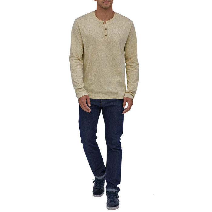 Patagonia Long-Sleeve Organic Cotton Lightweight Henley Shirt Birch White