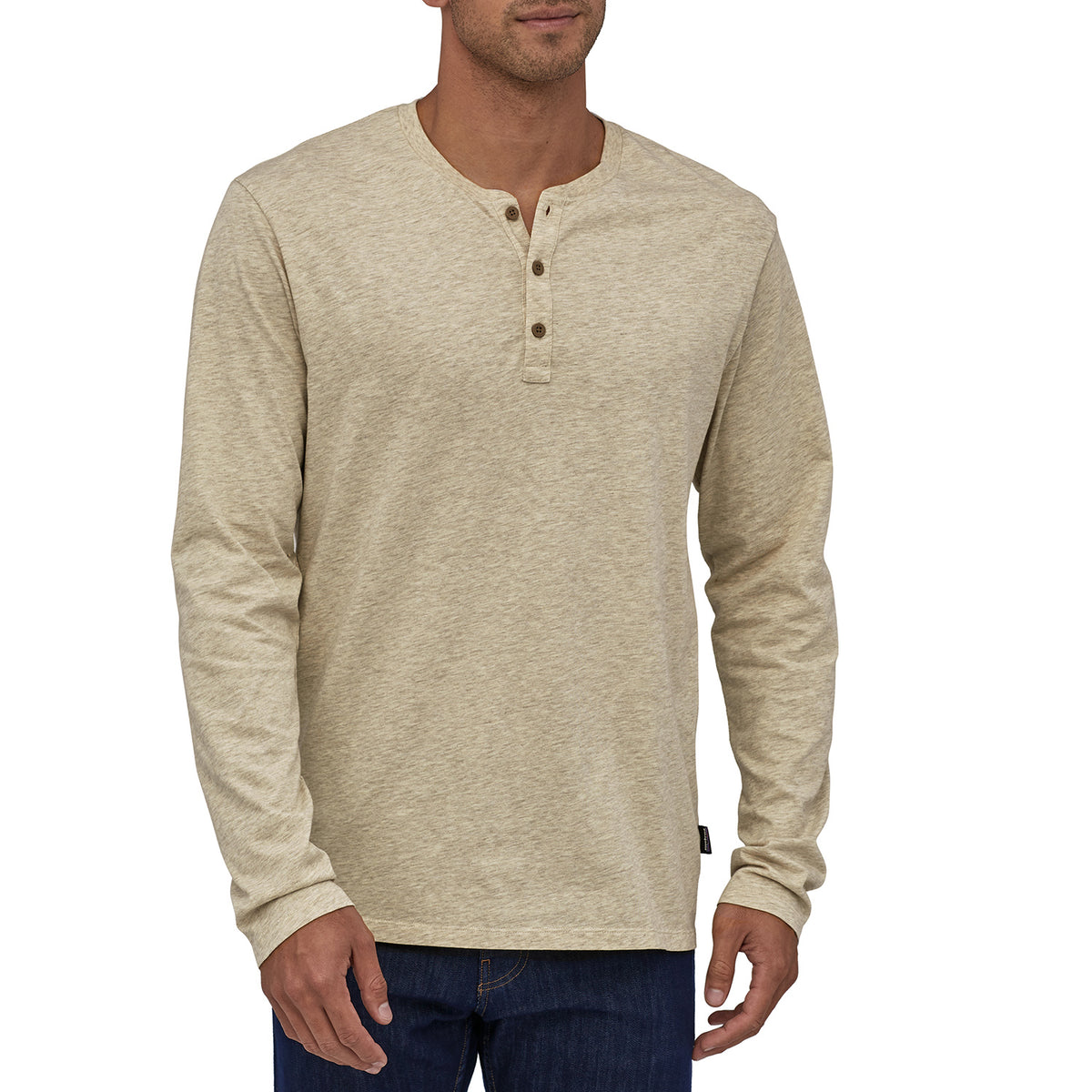 Patagonia Long-Sleeve Organic Cotton Lightweight Henley Shirt Birch White