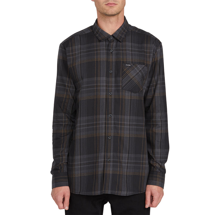 Volcom Bassment Flannel Long-Sleeve Shirt Black