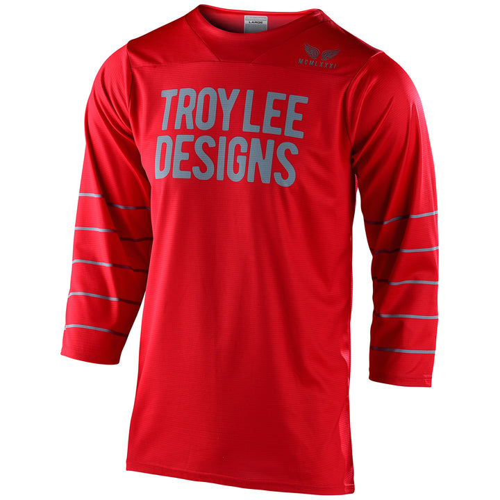Troy Lee Designs Ruckus 3/4 Jersey Pinstripe Red/Silver Blue