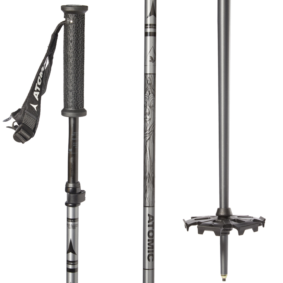Atomic Backland FR Ski Poles 2027 Black