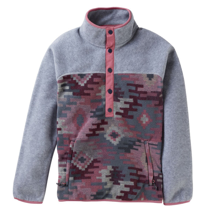 Burton Hearth Pullover - Women's Grey Heather/Dark Slate Crooked Kilim