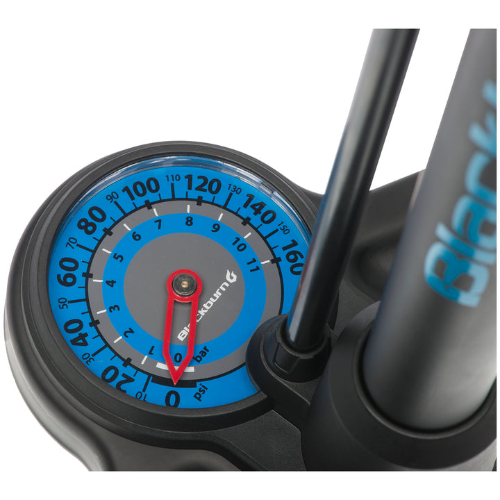 Blackburn Piston 2 Floor Bike Pump Matte Black/Cyan