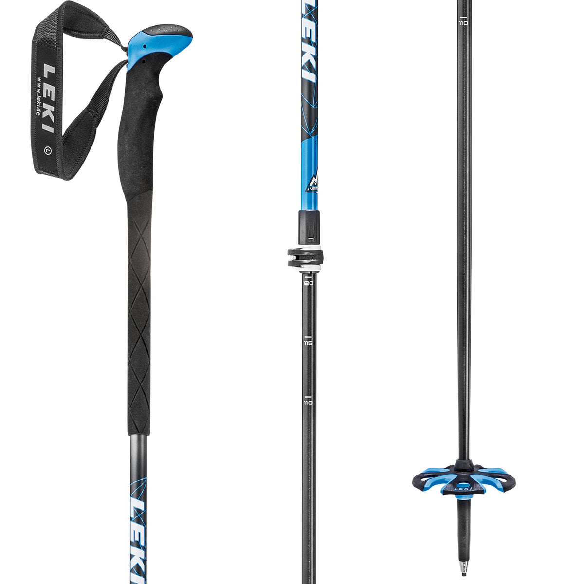 Leki Aergonlite 2 Vertical Adjustable Ski Poles 2022