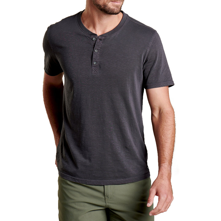 Toad & Co Primo Short-Sleeve Henley Shirt Soot Vintage Wash