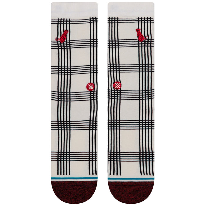 Stance Rat Plaid Socks White
