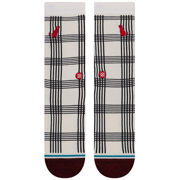 Stance Rat Plaid Socks White