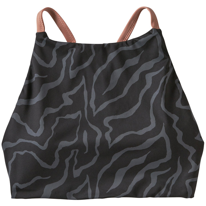 Patagonia Nanogrip Nireta Bikini Top - Women's Tiger Tracks Camo Small: Ink Black