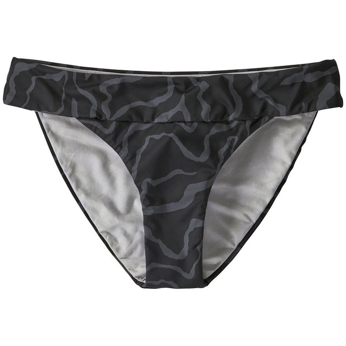 Patagonia Nanogrip Nireta Bikini Bottoms - Women's Tiger Tracks Camo Small: Ink Black